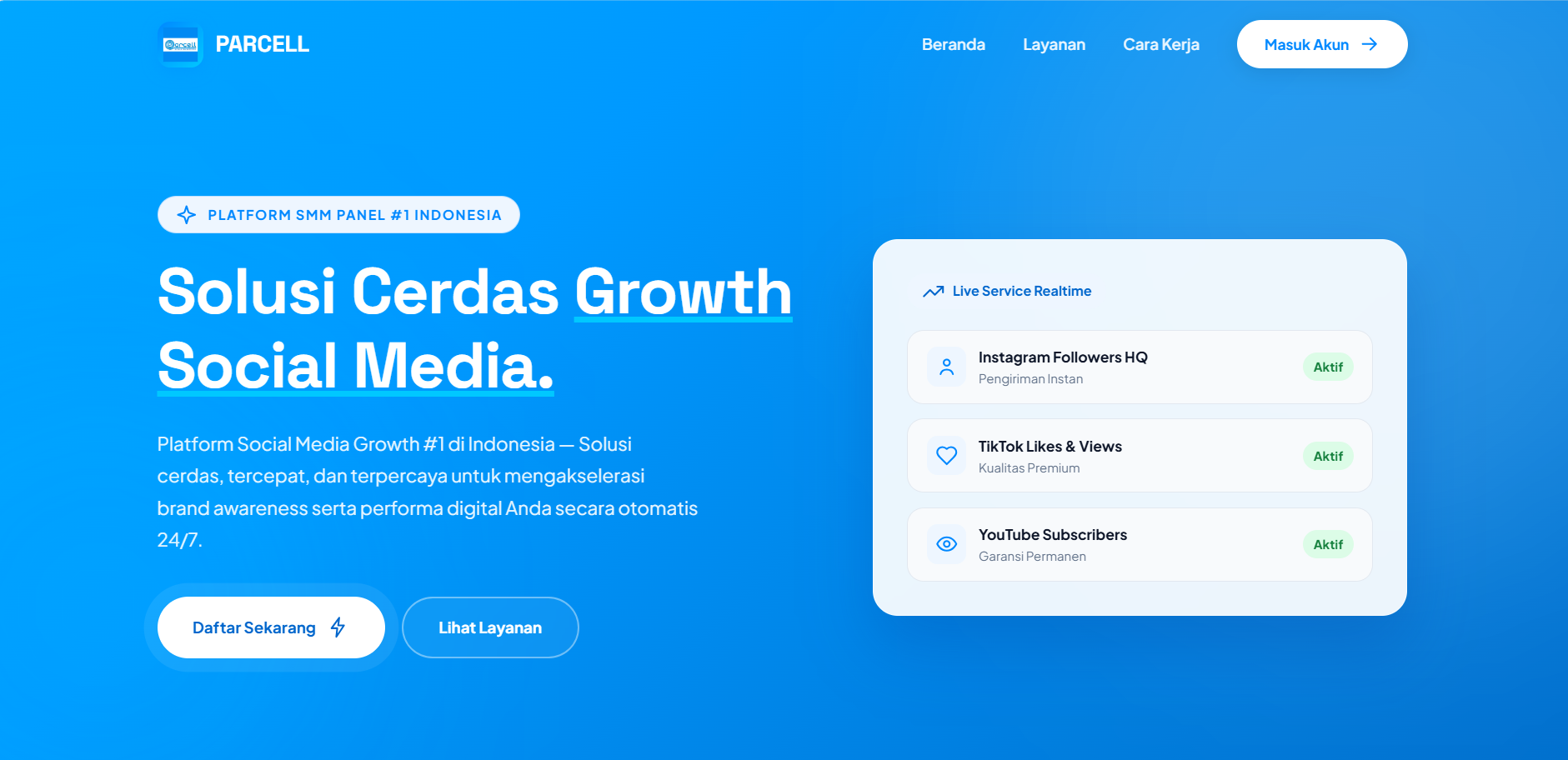 Platform Social Media Growth #1 di Indonesia